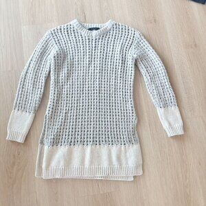 LINE THE LABEL open chunky knit gray sweater Small